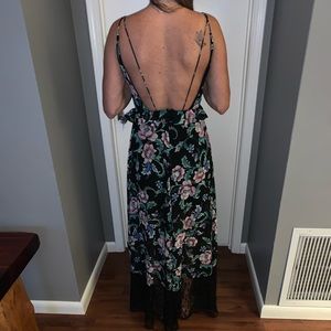 Express black floral boho dress